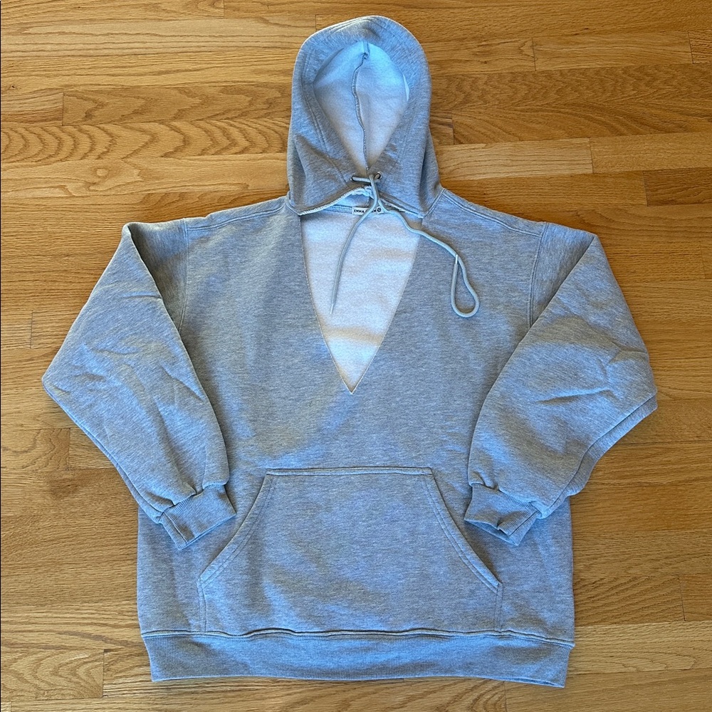 NWOT Emma & Sam Oversized Gray Fleece-Lined Hoodie w/Pockets